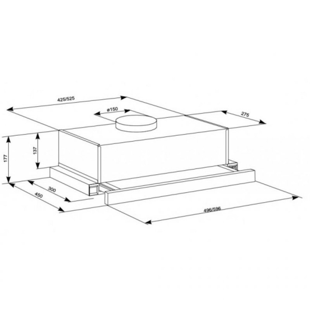 Вытяжка кухонная ELEYUS LOTUS 1000 50 WH
