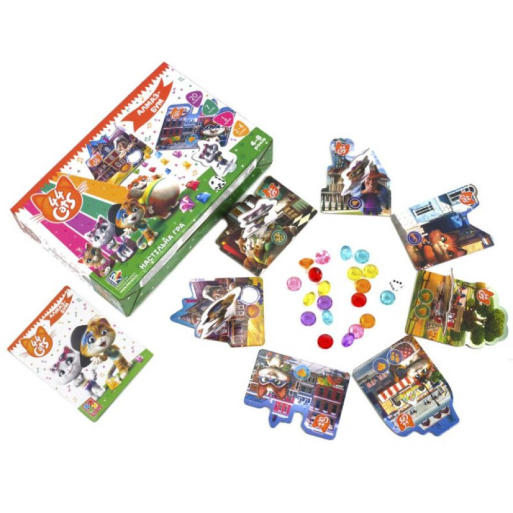 Настольная игра Vladi Toys Алмаз-Бум, 44 Кота (укр) (VT8055-15) Настольная игра Vladi Toys Алмаз-Бум, 44 Кота (укр) (VT8055-15)