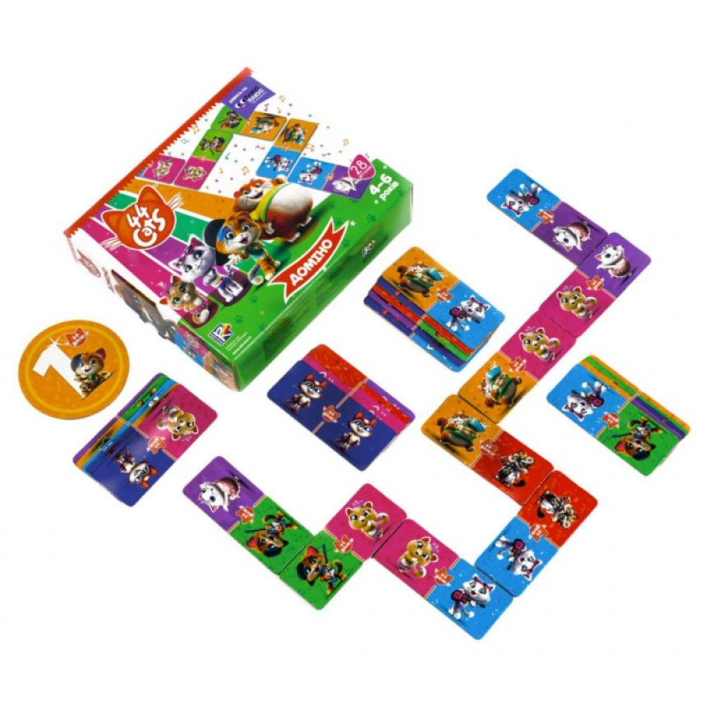 Настольная игра Vladi Toys Домино, 44 Кота (укр) (VT8055-14)