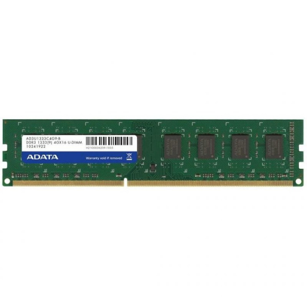 Модуль пам'яті для комп'ютера DDR3 4GB 1333 MHz ADATA (AD3U1333W4G9-S)