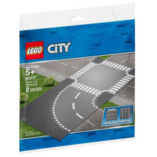 Конструктор LEGO City Поворот и перекрёсток 2 детали (60237)