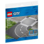 Конструктор LEGO City Поворот и перекрёсток 2 детали (60237)
