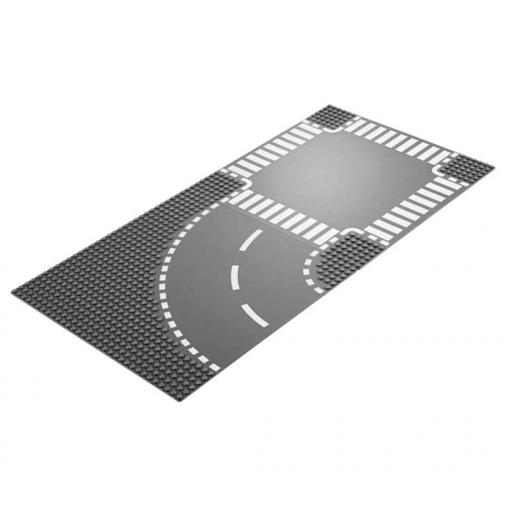 Конструктор LEGO City Поворот и перекрёсток 2 детали (60237)