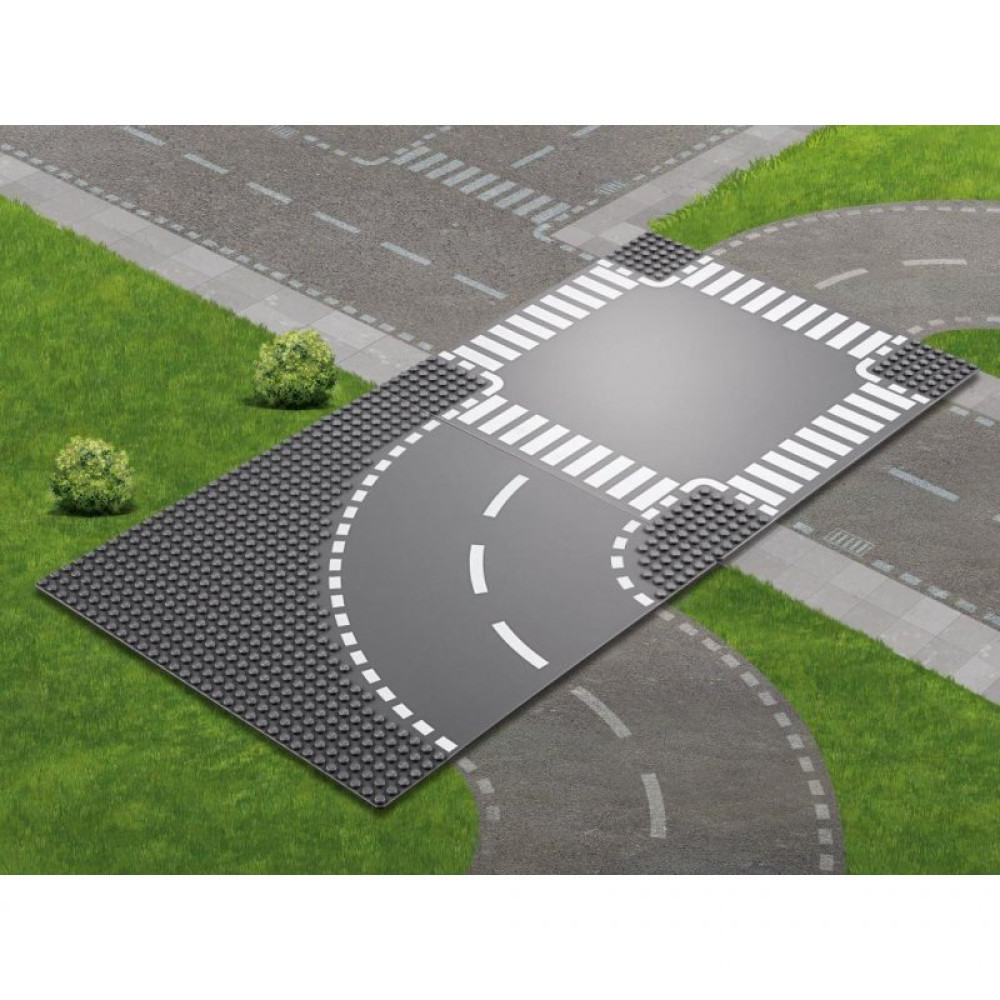 Конструктор LEGO City Поворот и перекрёсток 2 детали (60237)