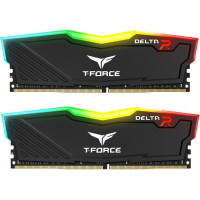 Модуль памяти для компьютера DDR4 16GB (2x8GB) 3200 MHz T-Force Delta Black ARGB Team (TF3D416G3200HC16CDC01)