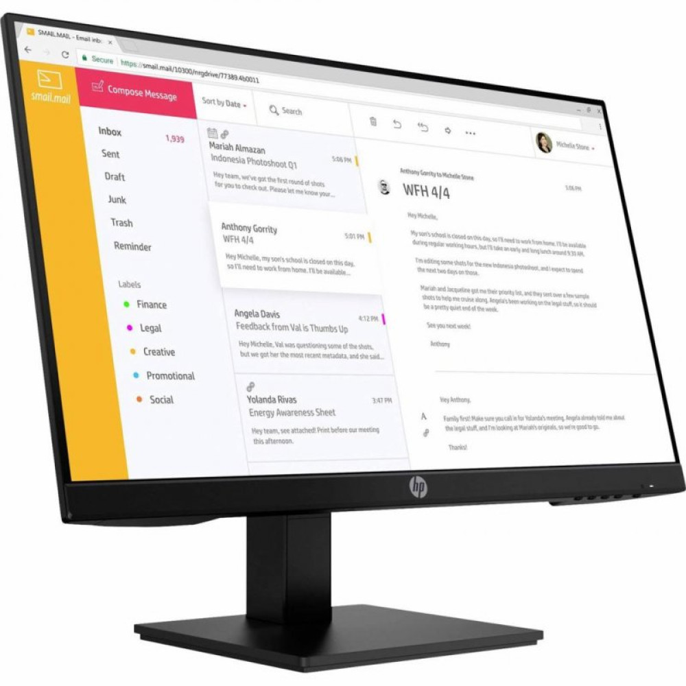 Монитор HP P24h G4 (7VH44AA)
