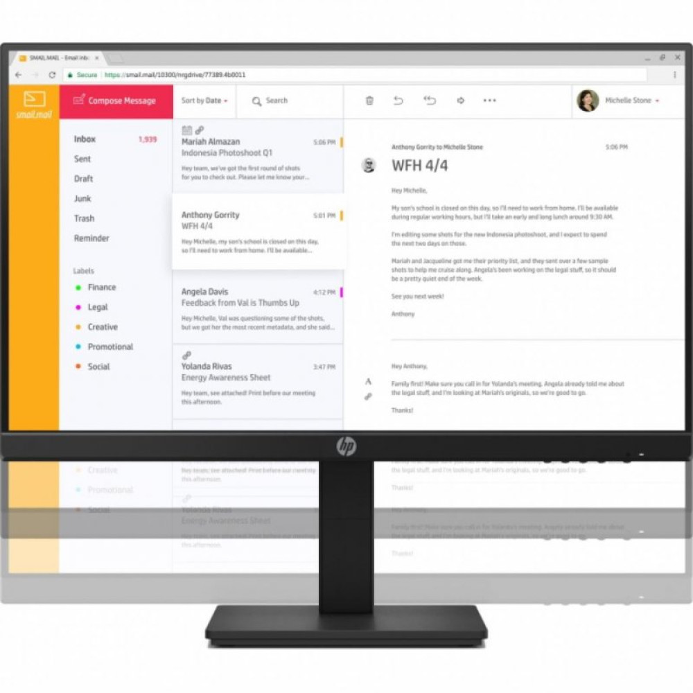 Монитор HP P24h G4 (7VH44AA)