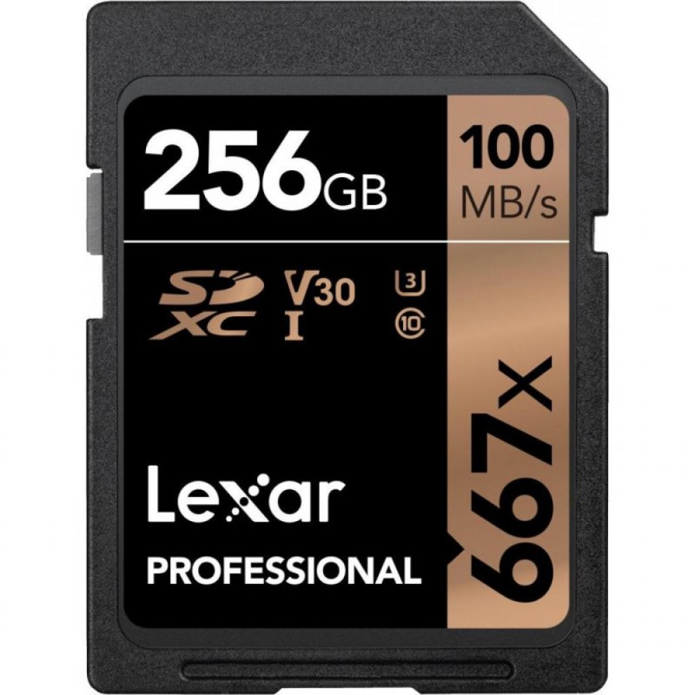 Карта памяти Lexar 256GB SDXC class 10 UHS-I U3 V30 667x Professional (LSD256B667)