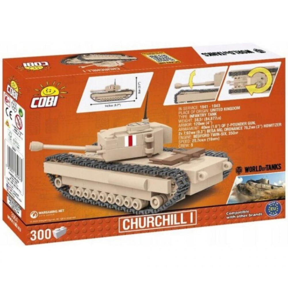 Конструктор Cobi Танк Черчилль, 300 деталей (COBI-3064)