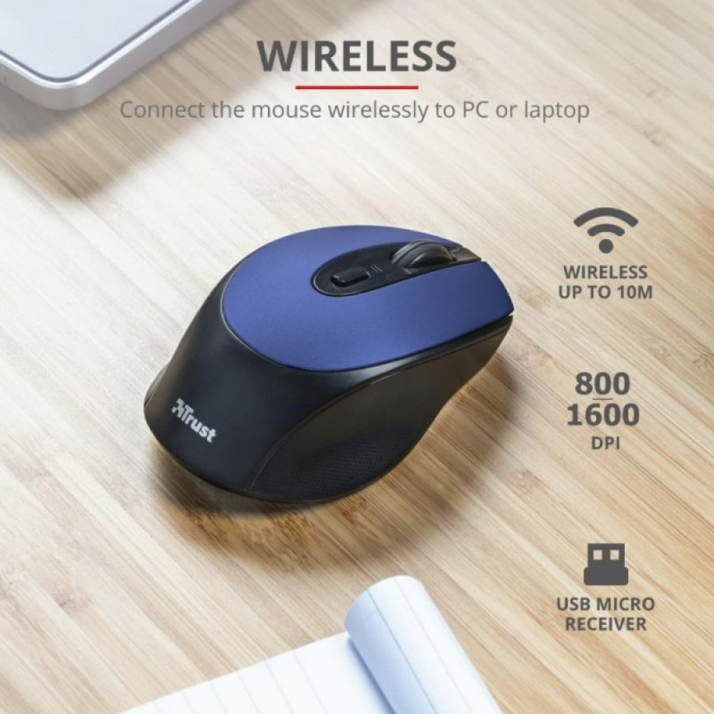 Мышка Trust Zaya Rechargeable Wireless Blue (24018)