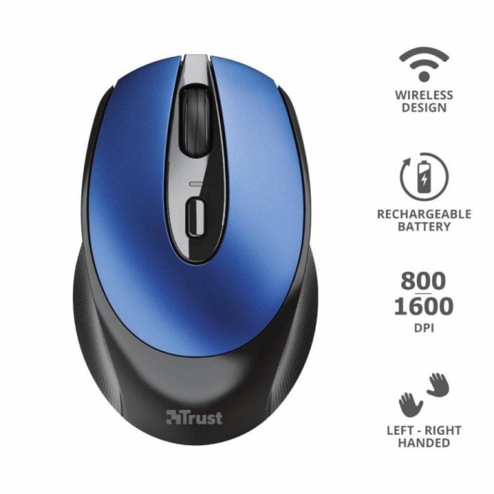Мышка Trust Zaya Rechargeable Wireless Blue (24018)