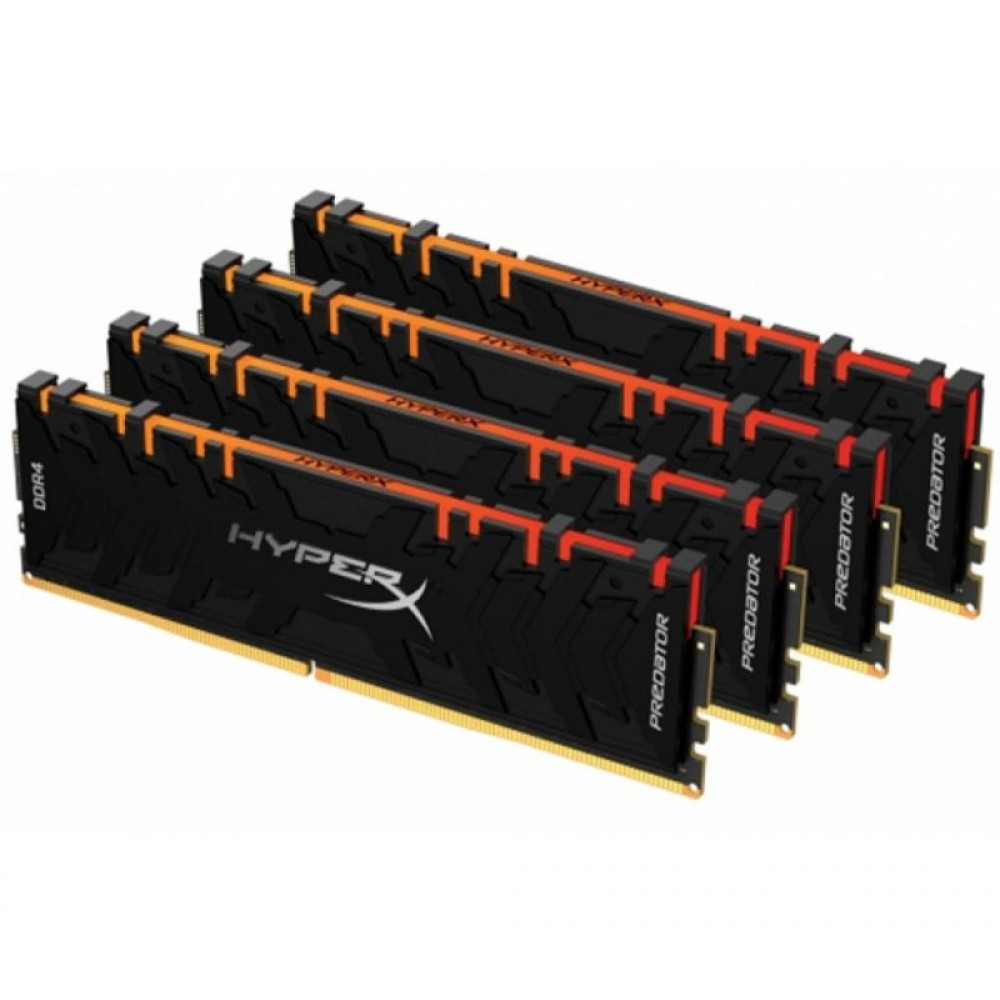 Модуль пам'яті для комп'ютера DDR4 128GB (4x32GB) 3600 MHz HyperX Predator RGB Kingston Fury (ex.HyperX) (HX436C18PB3AK4/128)