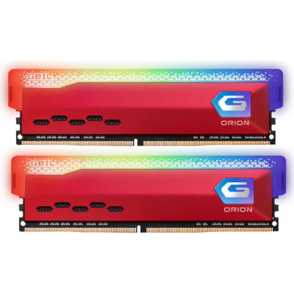 Модуль пам'яті для комп'ютера DDR4 16GB (2x8GB) 3600 MHz Orion RGB Racing Red Geil (GOSR416GB3600C18BDC)