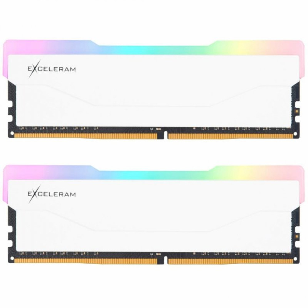 Модуль памяти для компьютера DDR4 16GB (2x8GB) 3200 MHz RGB X2 Series White eXceleram (ERX2W416326AD)