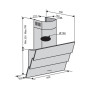 Витяжка кухонна Ventolux RIALTO 60 BK (1000) TRC IT