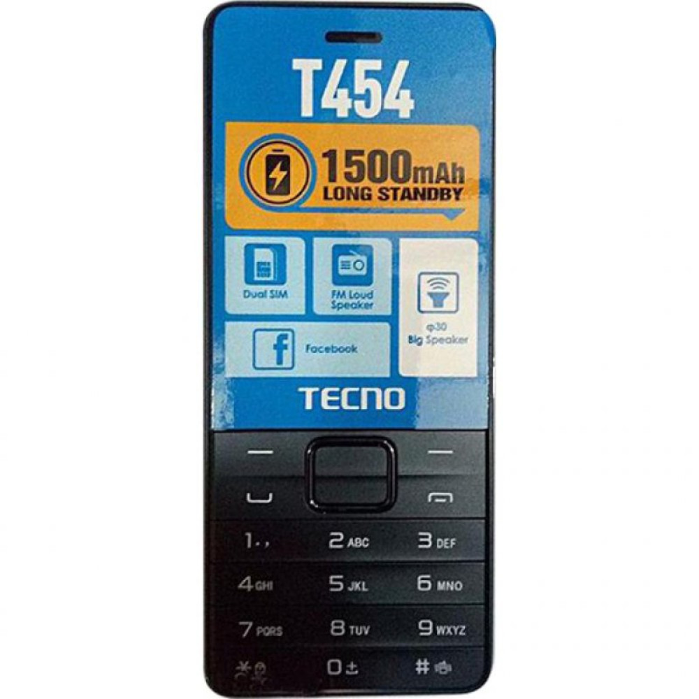 Мобильный телефон TECNO T454 Black (4895180745973)