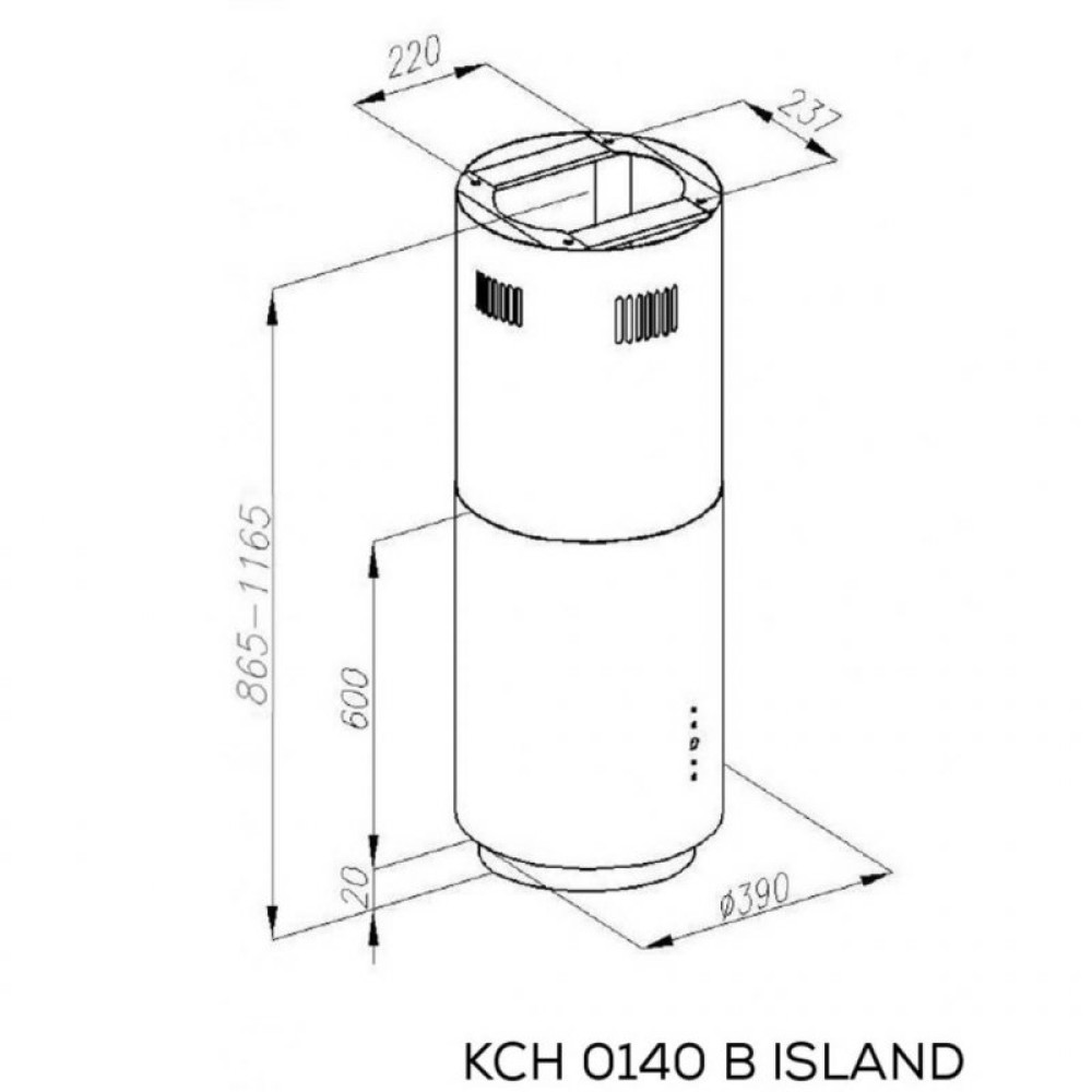 Вытяжка кухонная Kernau KCH 0140 B ISLAND