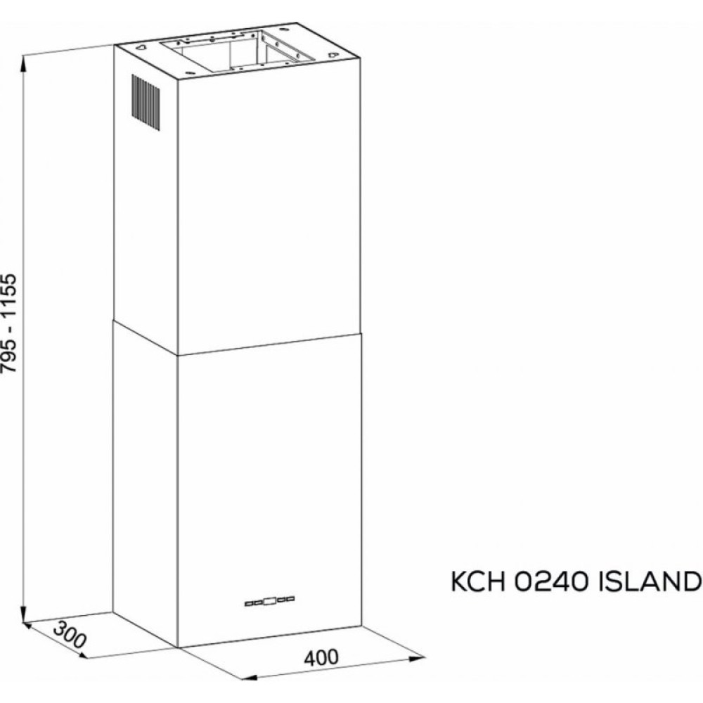 Витяжка кухонна Kernau KCH 0240 B ISLAND