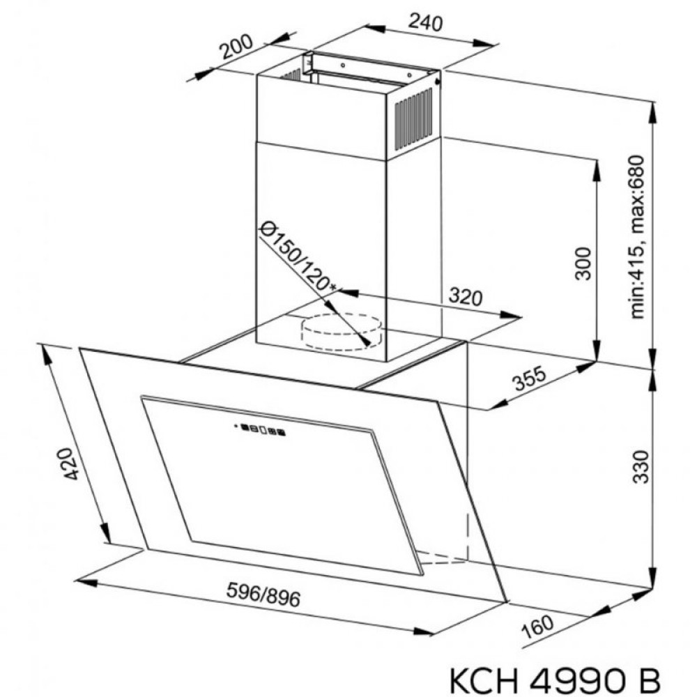 Витяжка кухонна Kernau KCH 4990 B