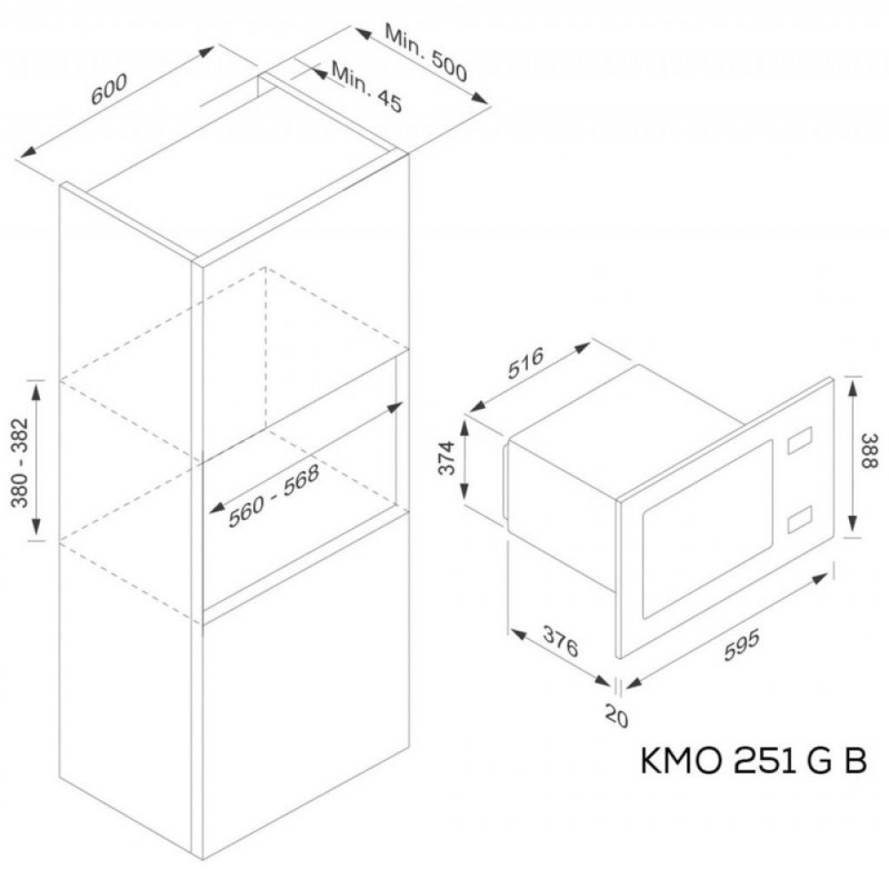 Мікрохвильова піч Kernau KMO 251 G B