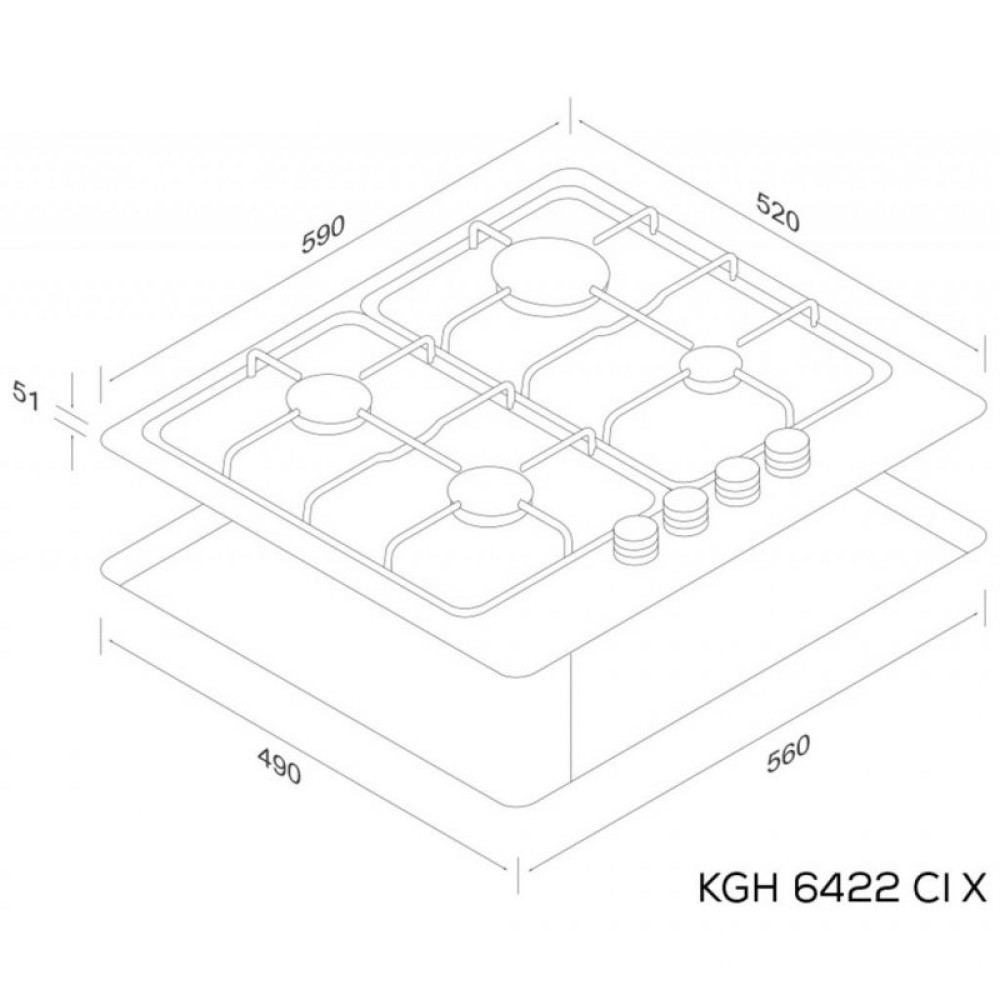 Варочна поверхня Kernau KGH 6422 TCI X FLAT