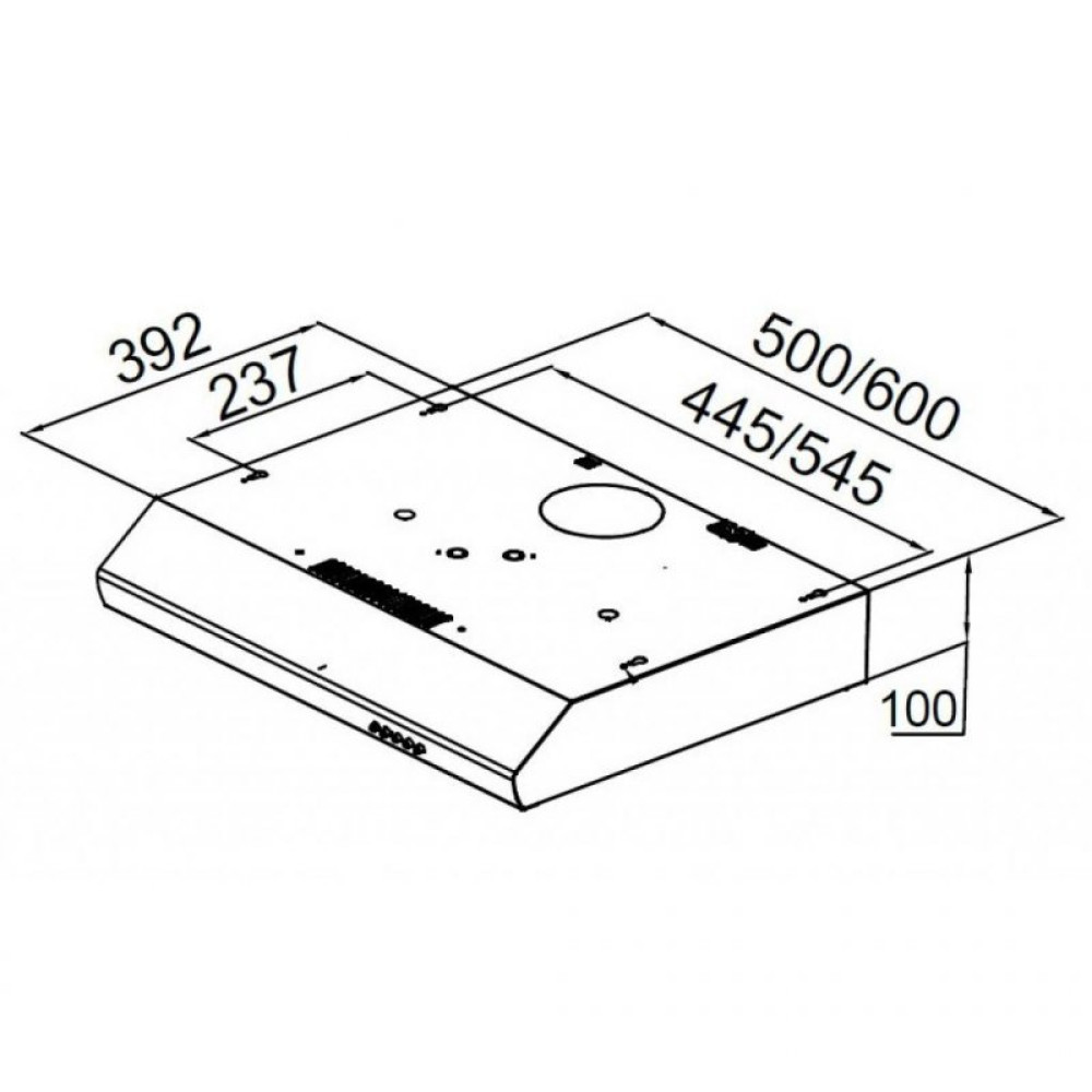 Витяжка кухонна Pyramida UX 50 WH