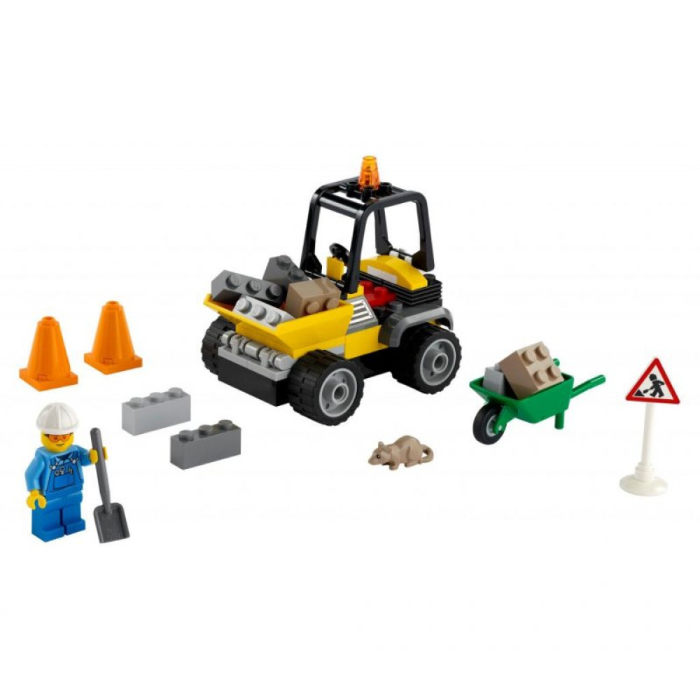 Конструктор LEGO City Great Vehicles Пикап для дорожных работ 58 деталей (60284)