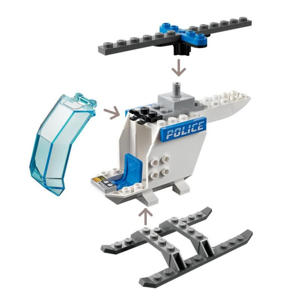 Конструктор LEGO City Police Полицейский вертолет 51 деталь (60275)