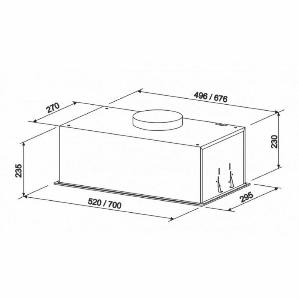 Вытяжка кухонная ELEYUS GEMINI 800 LED 52 BL